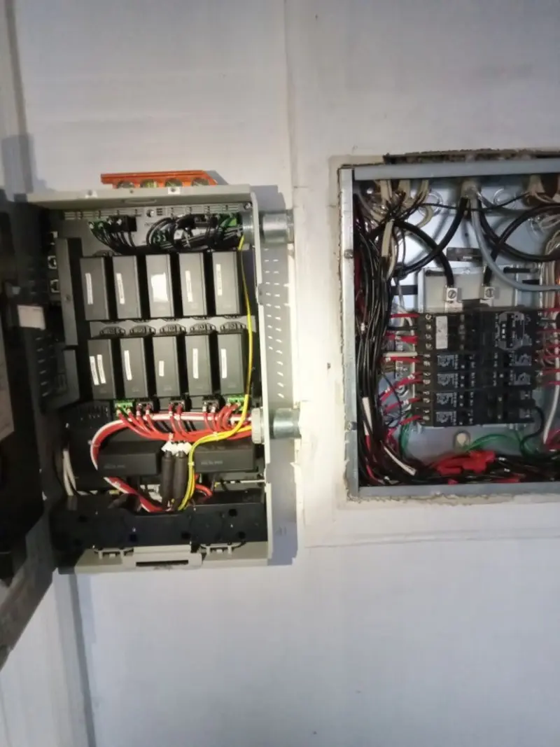 Electrical panel upgrade completed for Security Camera Wiring in Dewey